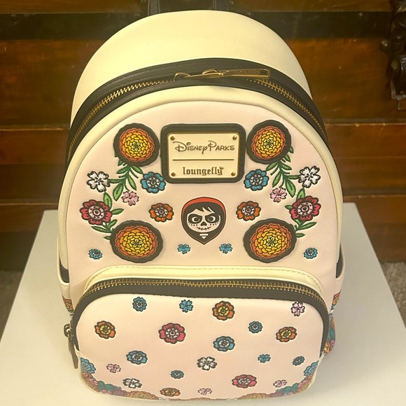 Loungefly Disney Parks Coco with Floral Embroidery Mini Backpack - NWT - Picture 1 of 6